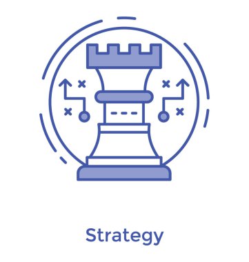 Satranç taşını, iş stratejisi kutsal kişilerin resmi içinde içini kaplamak çizmek