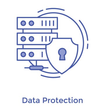 Satır tasarımında veri sunucusu koruma simgesi