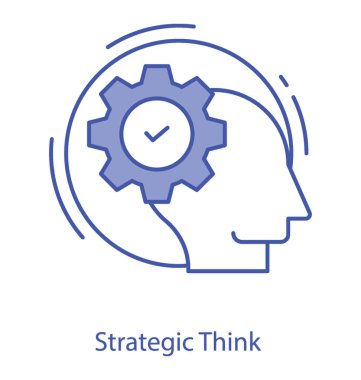 İnsan beyni, stratejik düşünme kutsal kişilerin resmi içinde dişli