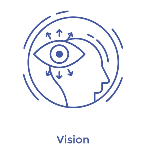 Wahrnehmungsikone Liniendesign — Stockvektor