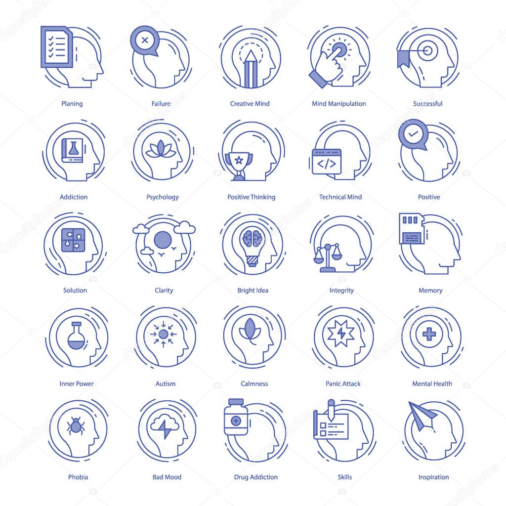 This is a creative set of intelligence. It is an amazing and next level icon set to be used in related projects. Completely editable and easy to download.