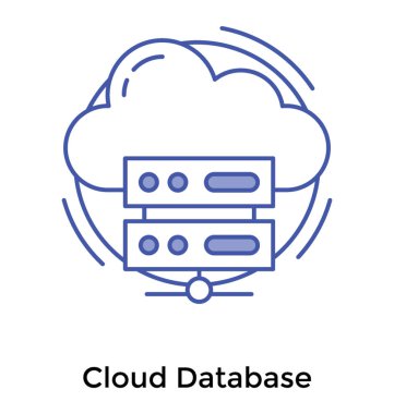 Bulut, bulut sunucu simgesini içini kaplamak çizmek ile sunucu