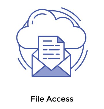 Bulut, bulut posta kutsal kişilerin resmi içinde içini kaplamak çizmek ile posta zarf.