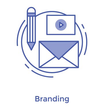 Marka simgesi, satır tasarlamak vektör 