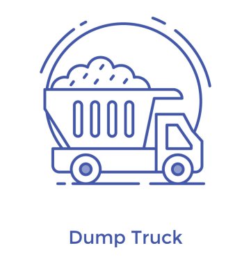 Yüklenen damperli kamyon satırı simgesi