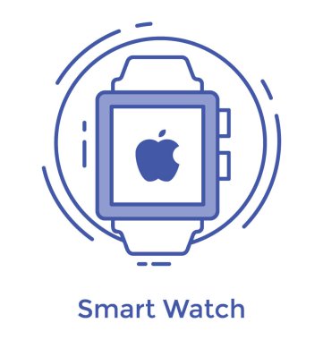 Akıllı saat, hat tasarım vektörü 