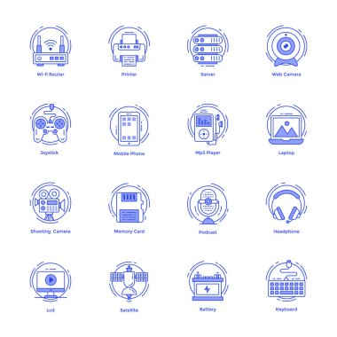 Tasarım projeleriniz için teknoloji hattı simgeleri paketi. İlgili alanlarda kullanılmak üzere bu düzenlenebilir kalite paketini alın. Umarım gibi olacak!