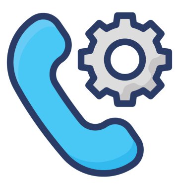 Arama ayarları simgesi, düz vektör 