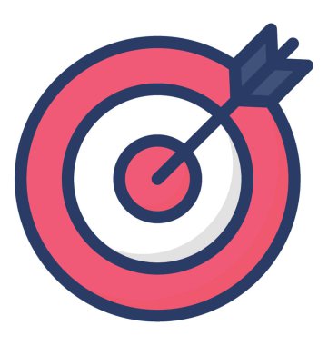 düz hedef simge vektör