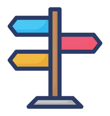 düz kılavuz mesaj simge vektör