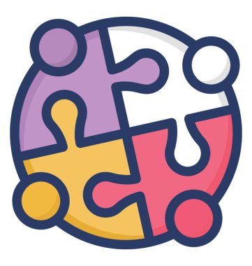 jigsaw simgesinin düz tasarımı