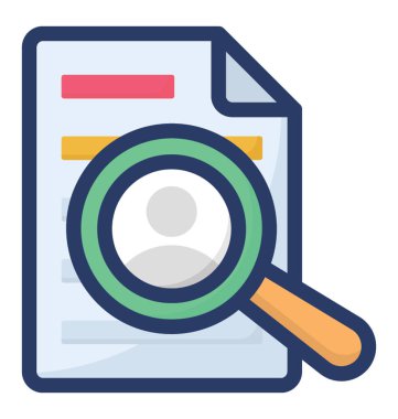 Düz tasarım işe alım simgesi vektör