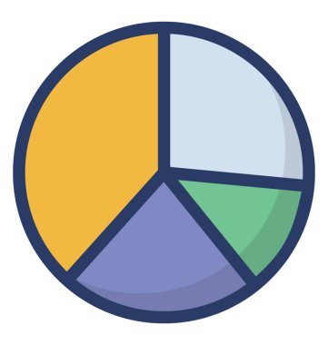 Pasta grafik simgesi, düz vektör tasarımı