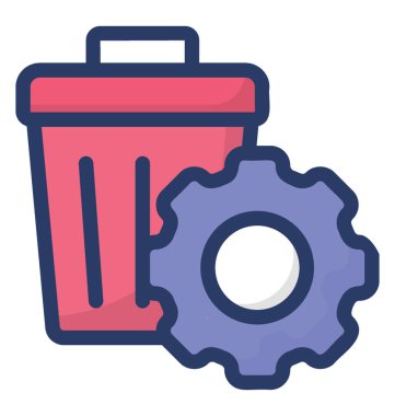 Atık Yönetimi simge vektör