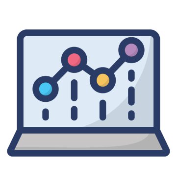 Online analitik simgesinin düz vektörü