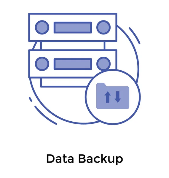 Motief Van Lijnen Van Het Pictogram Van Server Van Gegevens — Stockvector