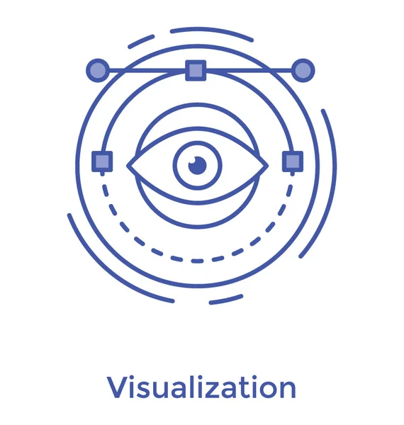 Icône Visualisation Isolée Sur Fond Blanc — Image vectorielle