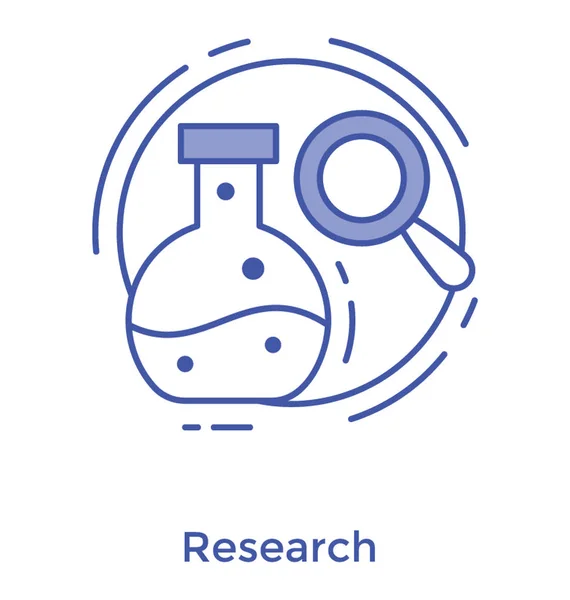 Иконка Исследования Белом Фоне — стоковый вектор