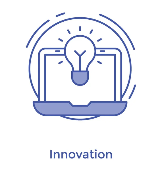 Online Innovation Liniendesign Ikone — Stockvektor