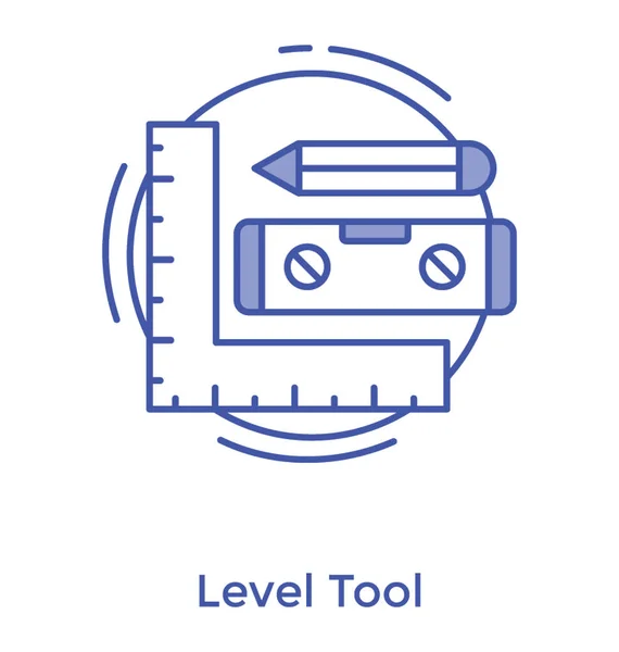 Icono Línea Herramientas Nivel — Vector de stock