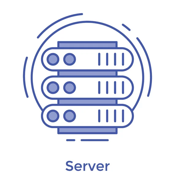 Ref Server Icon Line Design — стоковый вектор