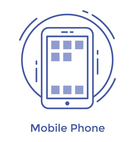 Mobile Schnittstelle Line Icon Design — Stockvektor