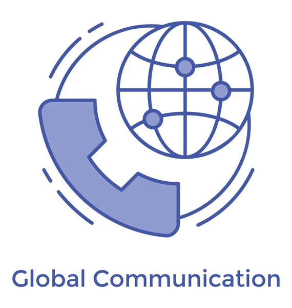 Παγκόσμια Επικοινωνία Διάνυσμα Σχεδίασης Γραμμών — Διανυσματικό Αρχείο