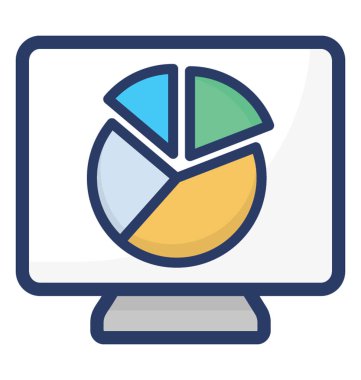 Beyaz arka planda yalıtılmış çevrimiçi analitik simgesi