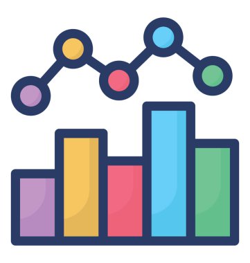 Beyaz arka planda izole trend analizi simge tasarımı 