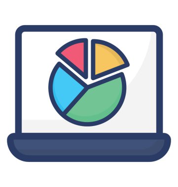 Beyaz arka planda yalıtılmış çevrimiçi analitik simgesi