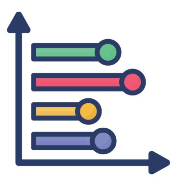 İş İnfografiği, düz tasarım simgesi 