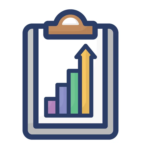 Pictogram Van Bedrijfsrapport Geïsoleerd Witte Achtergrond — Stockvector