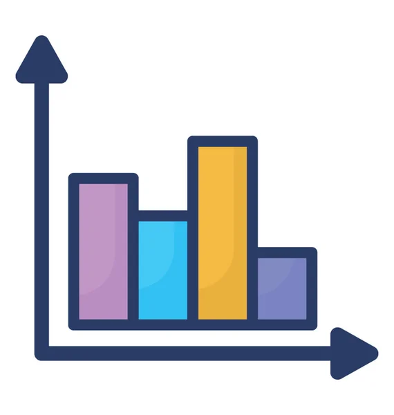 Gráfico Frequência Isolado Fundo Branco —  Vetores de Stock