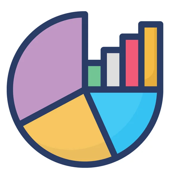 Diagrama Circular Gráficos Del Gráfico Circular — Archivo Imágenes Vectoriales