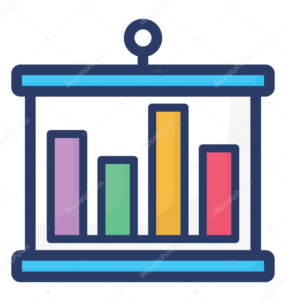 Icono Diseño Plano Presentación Gráfica Vector de stock por ©vectorspoint  256425838, image size:972x1023