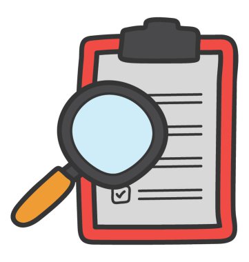 Doodle Vektördeki veri izleme simgesi 