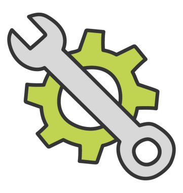 Teknik Servis simgesinin Doodle vektörü