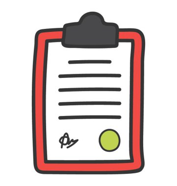 Doodle Vektördeki sözleşme simgesi 