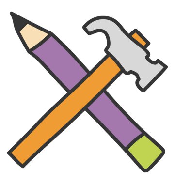 Teknik Servis simgesinin Doodle vektörü