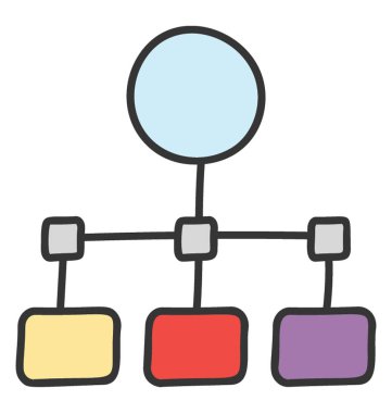 Hiyerarşinin Doodle vektörü 