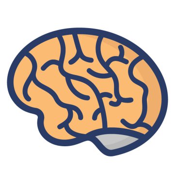 Beyaz arkaplanda beyin simgesi izole edildi 