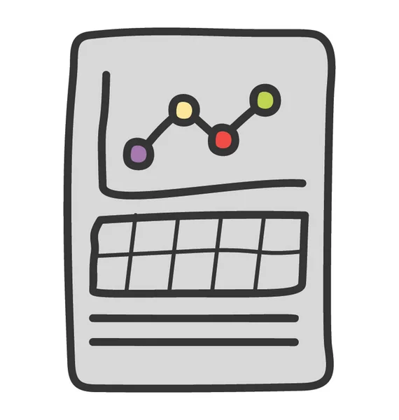 Analytics Icoon Doodle Vector — Stockvector