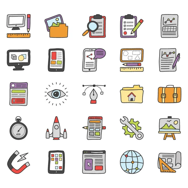 Colección Iconos Diseño Web — Vector de stock