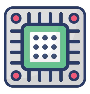 Microchip, düz simge tasarımı