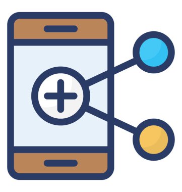 Mobil veri paylaşımı, düz tasarım vektörü 