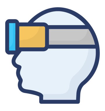 Sanal gerçeklik düz simge tasarımı 