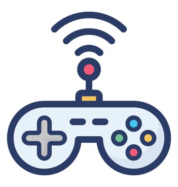 Joystick, düz simge tasarımı 