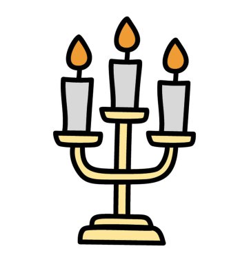 Doodle vector 'da mum standı simgesi