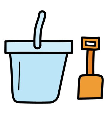 Doodle vektör bahçe araçları simgesi 