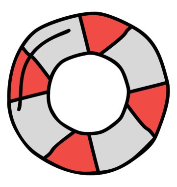 Doodle tasarımında Lifebuoy simgesi.